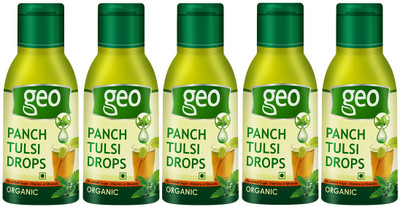 GEO Natural Panch Tulsi Concentrated Extract of 5 Rare or Natural Immunity Boosting(Pack of 5, 100 ml)