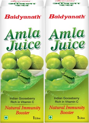Baidyanath Amla Juice - 2L - Rich in Vitamin C and a Natural Immunity Booster | Rich in antioxidants |Help to Increase Metabolism & improves Digestion(Pack of 2)