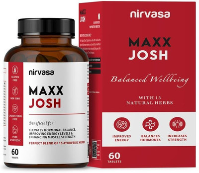 Nirvasa Maxx Josh Tablets with Ashwagandha & Safed Musli ( Pack of 1)(60 Capsules)