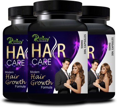 Riffway Hair Care Herbal Pill | Hair Capsule Promotes Hair Gain(3 x 30 Capsules)