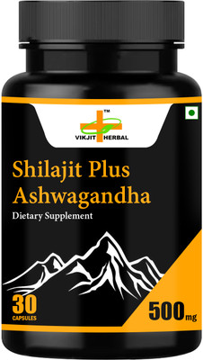 VIKJIT HERBALS SHILAJIT PLUS ASHWAGANDHA CAPSULES(30 Capsules)