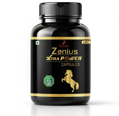 Zenius Xtra Power Capsule Ayurvedic Pure Strength and Stamina for Men | 60 Veg Capsule(60 Capsules)