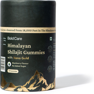Bold Care Himalayan Shilajit Gummies with Nano Gold | 30 gummies | 80+ Minerals(30 Tablets)