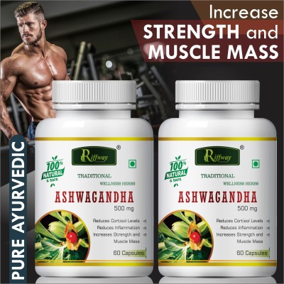 Riffway Ashwagandha Natural: Pill Ashwagandha Capsule For Strength & Immunity(Pack of 2)