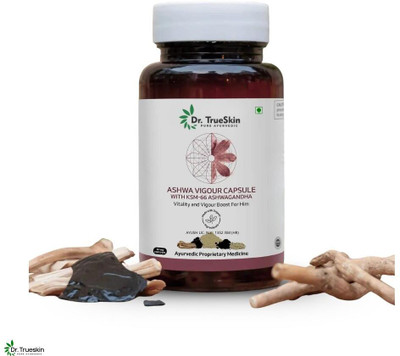 Dr.TrueSkin Herbal Ashwa Vigour Capsules for Energy, Wellness & Vitality Support(30 Capsules)