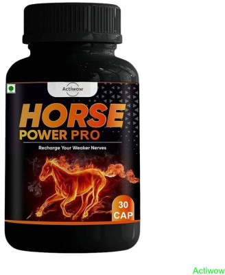 ACTIWOW Horse Power Pro Capsule Recharges energy & builds confidence JU25Q(30 Capsules)