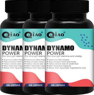 Qiao Dynamo Health Power Capsules For Men ! Effective Result & Stress Reliefe(Pack of 3, 45 Capsules)