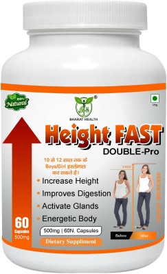BHARAT HEALTH HEIGHT FAST 60 VEG CAPSULE PACK OF 1 MONTH FOR PERMANENT HEIGHT INCREASE