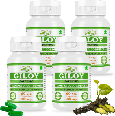 Morsan Nutraveda Giloy Capsules | One of the most Popular Herb for Boosting Immune System(Pack of 4, 240 Capsules)