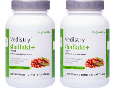 Vedistry Shallaki+ Tablets For Joint Pain And Stiffness | Useful In Arthritis(Pack of 2, 120 Tablets)
