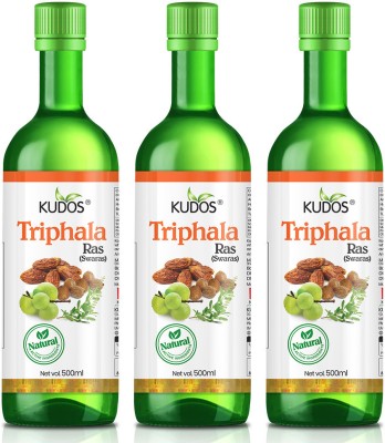 Kudos Triphala Ras 500 ml (Pack of 3) | Ayurvedic Triphala Juice(Pack of 3)