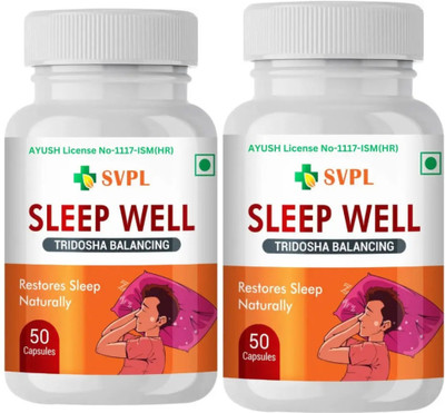 SARVOPASYAYA Sleep Well,Ayurvedic medicine for Tridosa balancing,Improve Sleep quality(Pack of 2, 100 Capsules)