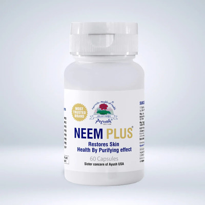 Ayush Herbs Neem Plus Supplement for Women & Men Healthy Skin Care 60 capsules(60 Capsules)