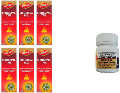 Dabur Shrigopal Tail For Strength With Leaf Rhumawat 30 Tab(Pack of 7, 300 ml)