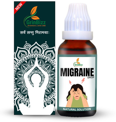 grinbizz Migraine Drop Quick relief From Migraine & Headache/Streecom/Mind Wellness(30 ml)