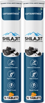 CaptainFitness Shilajit Effervescent Tablets Boost Performance and Stamina |o31|(Pack of 2, 30 Tablets)