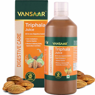 VANSAAR Triphala Juice-1L | Digestive & Gut Health Solution | Constipation relief(1 L)