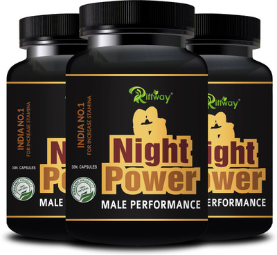 Riffway Night Power _ Herbal Solution Stamina Capsule For Better Strength(Pack of 3, 90 Capsules)
