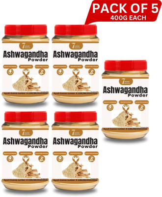 7Herbmaya Natural Ashwagandha Powder- Withania Somnifera Each 400g(Pack of 5, 400 g)