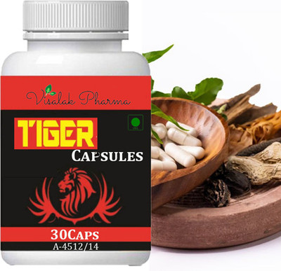 visalak pharma Tiger Capsule for helps to improve strength and power-(Pack Of 1)(30 Capsules)