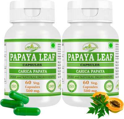 Morsan Nutraveda PAPAYA LEAF CAPSULES(Pack of 2, 120 Capsules)