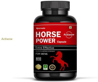 ACTIWOW Horse Power Capsule Natural supplement for energy JKI55A(30 Capsules)