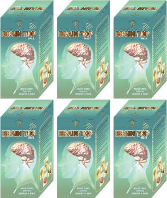 DEE INDIA HERBALS Ayurvedic Brain Top Malt Sharpens Memory & Mind ( 400 gm)(Pack of 6)