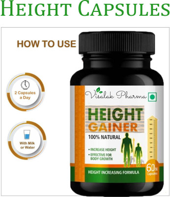 visalak pharma Height Gainer-Boost Your Height With Height Increase Supplement(60 Capsules)
