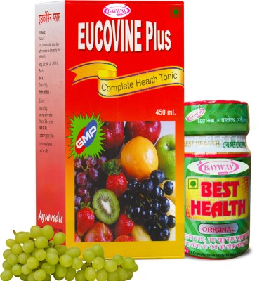 BAYWAY AYURVEDA Eucovine Plus & Best Health Multivitamin Safe Ayurvedic Proprietary Medicine(Pack of 2)