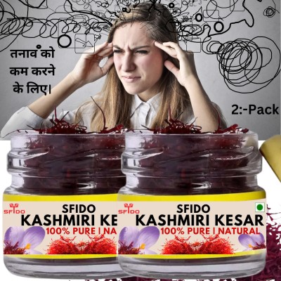 Zemaica Healthcare Sfido Kashmiri Kesar , kesar pregnant woman , Natural & Organic ,(Pack of 2)