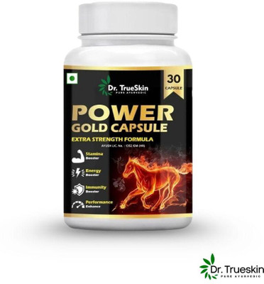 Dr.TrueSkin Power Gold Daily Herbal Stamina Vital Boost 30 Capsules(30 Capsules)