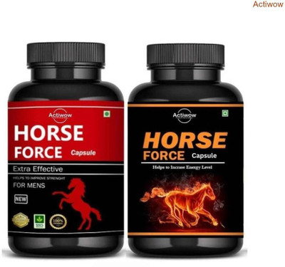 ACTIWOW Horse Force Capsule Combo with Daily Vitality Formula FR38FF H08(30 Capsules)