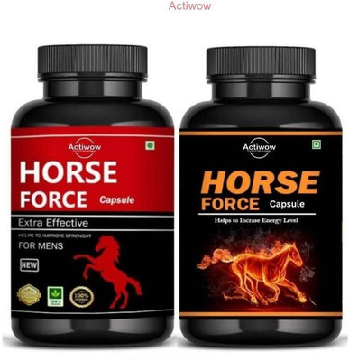 ACTIWOW Horse Force Capsule Combo Forceful Herbal Stamina Support F20E B02(30 Capsules)