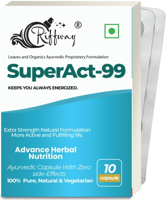 Riffway Super Act Wellness Power Capsule For Men - For Stamina Strength Relieves Stress(Pack of 2)