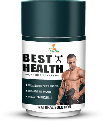 grinbizz Best Health Capsule Advanced Formulation/Weight/Mass & Muscle Gain/Boost Stamina(2 x 30 Capsules)