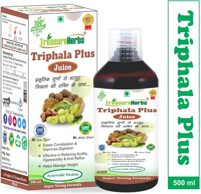 TreasureHerbs Triphala Juice | Digestive & Gut Health Solution | Constipation relief(500 ml)