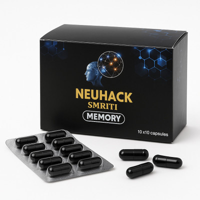 Neuhack Brain Booster Supplement with Bacopa(Brahmi), Ashwagandha, Shatavari, Vacha, Jatamansi, Kushmandam and Shankhpushpi - 100 capsules of Ayurvedic Memory booster, herbal nootropics supplements(100) Neuhack Brain Booster Supplement with Bacopa(Brahmi), Ashwagandha, Shatavari, Vacha, Jatamansi, Kushmandam and Shankhpushpi - 100 capsules of Ayurvedic Memory booster, herbal nootropics supplements(100)