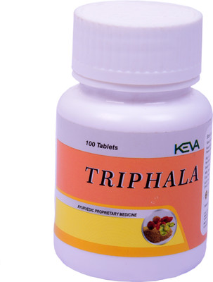 KEVA Triphala Tablet - 100 Tablets I Ayurvedic Wellness Tablets Constipation Relief(100 Tablets)