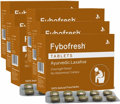 Fybofresh Tablets| Helps Reduces Constipation & Restore Freshness 1 x 10 (Blister)(Pack of 6, 60 Tablets)