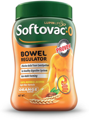 Softovac Isabgol Bowel Powder for Constipation, Orange Flavour(250 g)