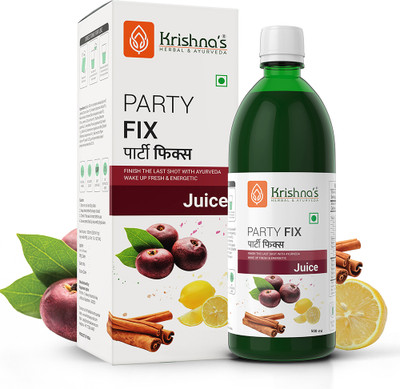 Krishna's Herbal & Ayurveda Party Fix Juice | Herbal Juice for hangover free mornings | Helps support liver(500 ml)