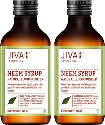 JIVA Neem Syrup - Natural Blood Purifier - 200 ml Each - Pack of 2(Pack of 2, 200 ml)