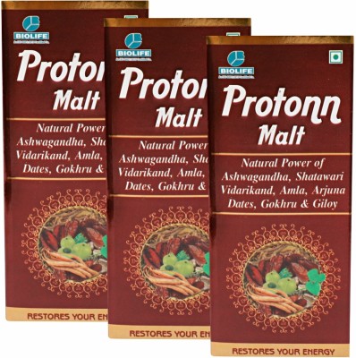 Bio Skylife Protonn Malt: Restore Energy, Enhance Strength (400ml)(Pack of 3)