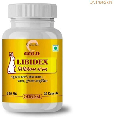 Dr.TrueSkin Libidex Gold Capsules Boost Strength Daily Use Stamina Booster(30 Capsules)