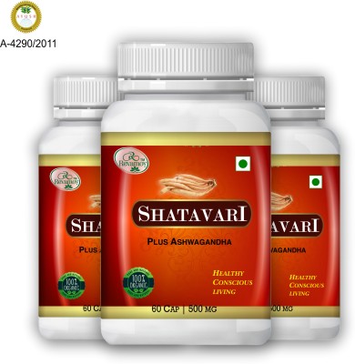 Revamoy Shatavari plus ashwagandha Ayurvedic capsule help women's hormone balance(60cap)(Pack of 3)