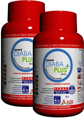 DEEMARK Diaba plus for Control sugar level (90 tab pack of 2)(158 g)