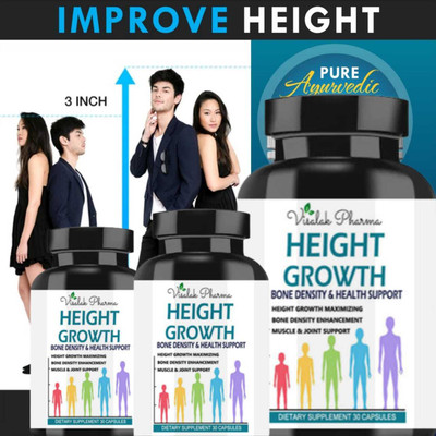 visalak pharma Height Growth 90veg Capsule Powerful herbal formula Pack-3(Pack of 3, 90 Capsules)