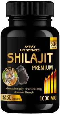 AVIARY LIFE SCIENCES Shilajit gold ayurvedic capsule for stamina and strength(30 Capsules)