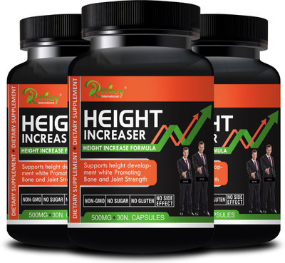 Riffway Height Increaser Vitamine Capsule For Body Growth Reduce Muscles Deficiency(Pack of 3, 90 Capsules)