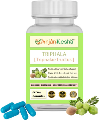 anjankesha Triphala 500mg | Amla, Baheda, Harad(60 Capsules)
